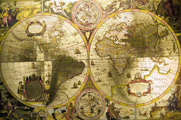 Old map of the world