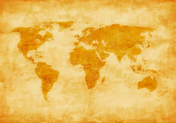Fototapeta na wymiar Old world map