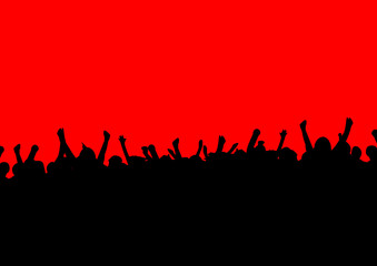 Silhouette eines Publikums