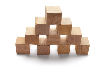Obraz premium Stack of Wooden Cubes
