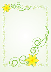 Obraz premium flower ornate border