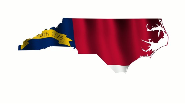 North Carolina Flag as the territory Map