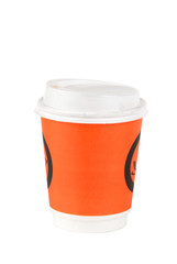 Coffee cup isolated over white background.