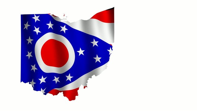 Ohio Flag as the territory Map