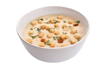 cream soup isolated