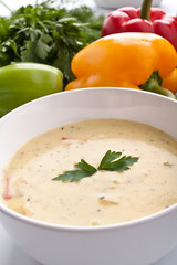 serving of cream soup