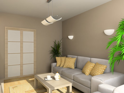 Interior of living-room
