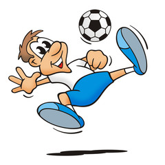 Obraz premium Fussball Fallrückzieher