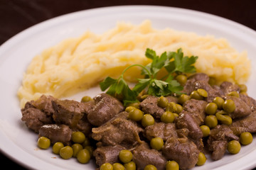 Potato with chicken liver
