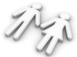 Male and female. Signs