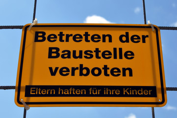 baustellenschild