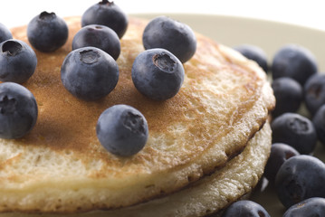 Pancakes With Fresh Blueberries