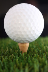 Golf ball on tee