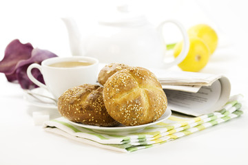 Breakfast whith Crusty French Bread