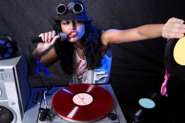 cool DJ in action