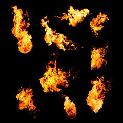 flame samples, real photos