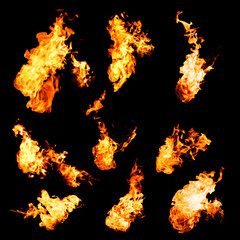 flame samples, real photos