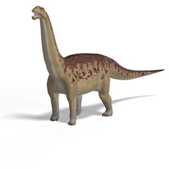 Plakat giant dinosaur camasaurus With Clipping Path over white