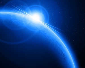 Obraz na płótnie Canvas Alien blue planet