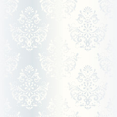 Intricate white satin wedding pattern