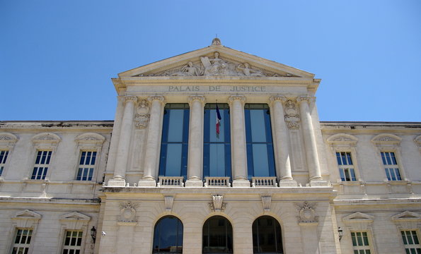 Palais de Justice. Ville de Nice. France.