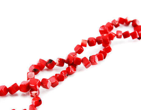 A coral beads isolated
