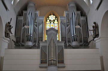 A typical pipe organ in a german catholic church