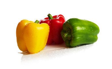 three fresh peppers
