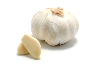 Garlic isolated on white background