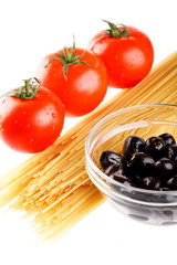 fresh vegetables with pasta