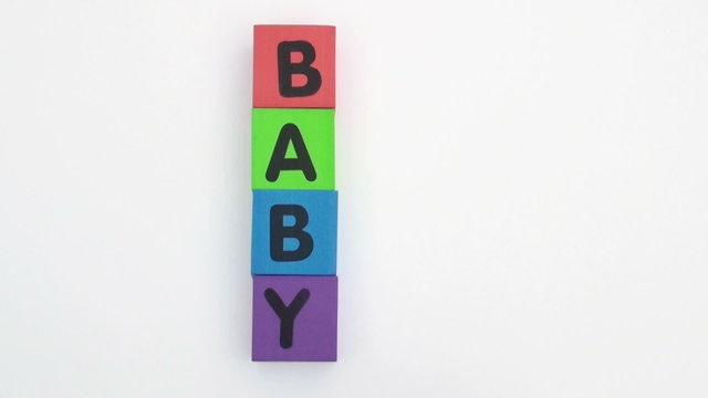 Alphabet blocks spell out BABY - HD