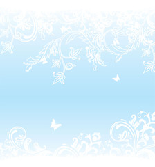 Floral banner, vector