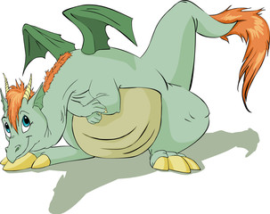 green dragon vector illustration