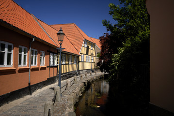 Fototapeta na wymiar Town on Funen in Denmark