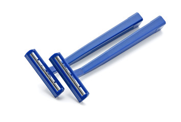 blue disposable shaving machines