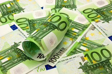 pile of money 100 Euro