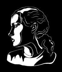 Silhouette of profile