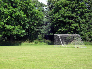 Fototapeta premium Goalpost on an amateur football pitch