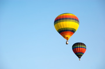Fototapeta na wymiar Two Hot Air Balloons
