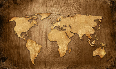 world map vintage