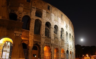 Colloseum in Rome Italy at night