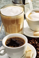 3 Kaffee Varianten