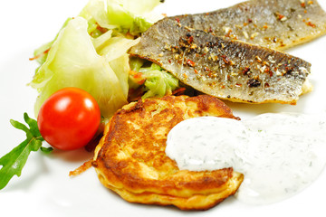 Smoked Fish Fillet with Cabbage Salad