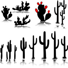cactus vector silhouettes
