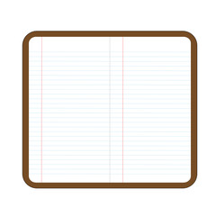 an opened note book with blank page