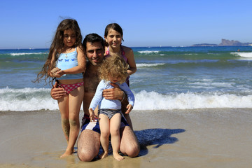 Famille sur la plage