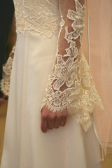 bride's dress arm