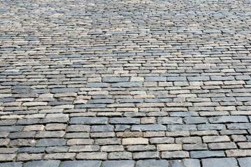 Cobblestone pavement at Red Square, Moscow, Russia