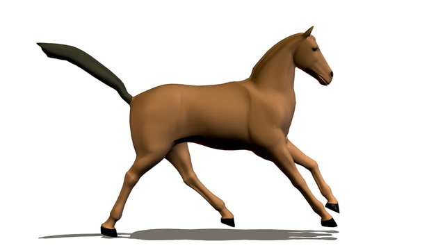 Color running horse