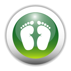 Glossy Footprint Sign Button